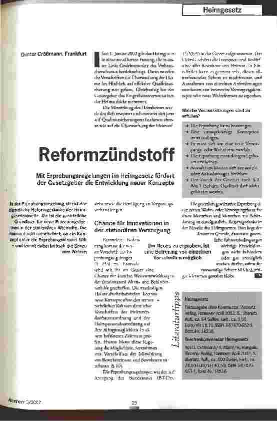 Vorschauseite 1: Reformzündstoff