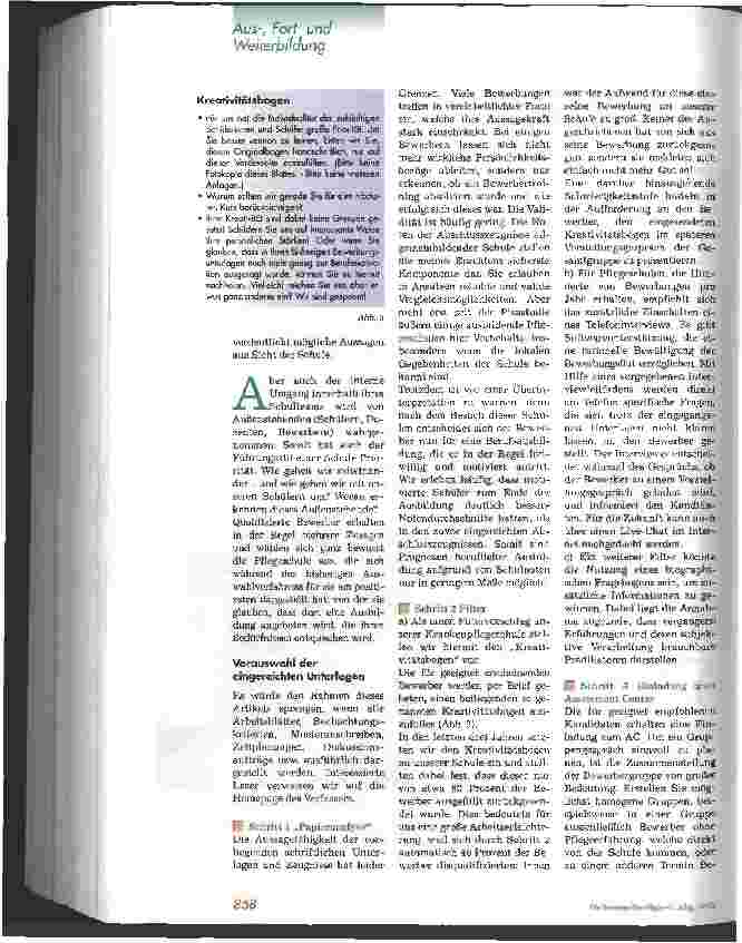 Vorschauseite 5: Assessment Center zur Bewerberauswahl an Pflegeschulen Teil 1