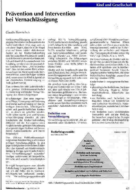 Vorschauseite 1: Prävention und Intervention bei Vernachlässigung