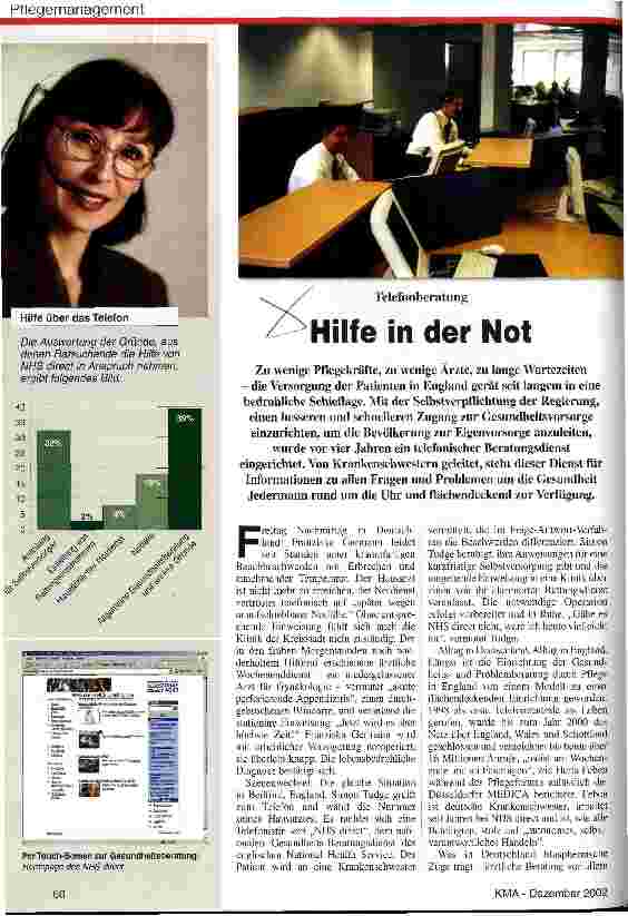Vorschauseite 1: Telefonberatung: Hilfe in Not