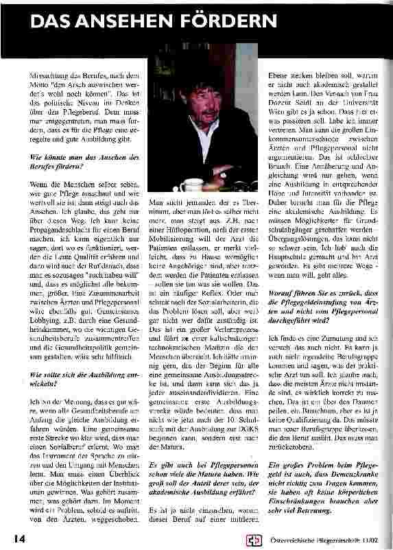 Vorschauseite 3: Elisabeth Marcher und Mag. Elisabeth Rappold im Gespräch mit Dr. Werner Vogt