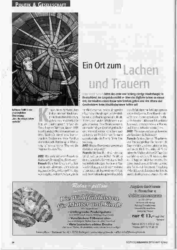 Vorschauseite 1: Ein Ort zum Lachen und Trauern