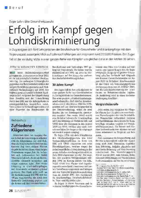 Vorschauseite 1: Erfolg im Kampf gegen Lohndiskriminierung
