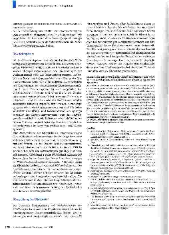 Vorschauseite 4: Interaktionen und Dosisanpassung von HIV-Präparaten