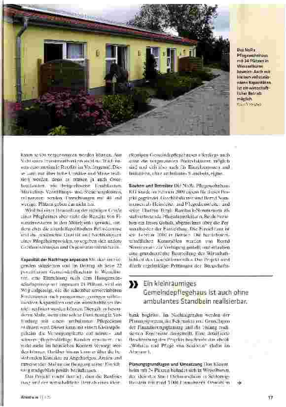 Vorschauseite 2: Kleine Heime - und sie rechnen sich doch!