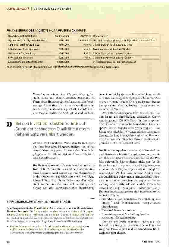 Vorschauseite 3: Kleine Heime - und sie rechnen sich doch!