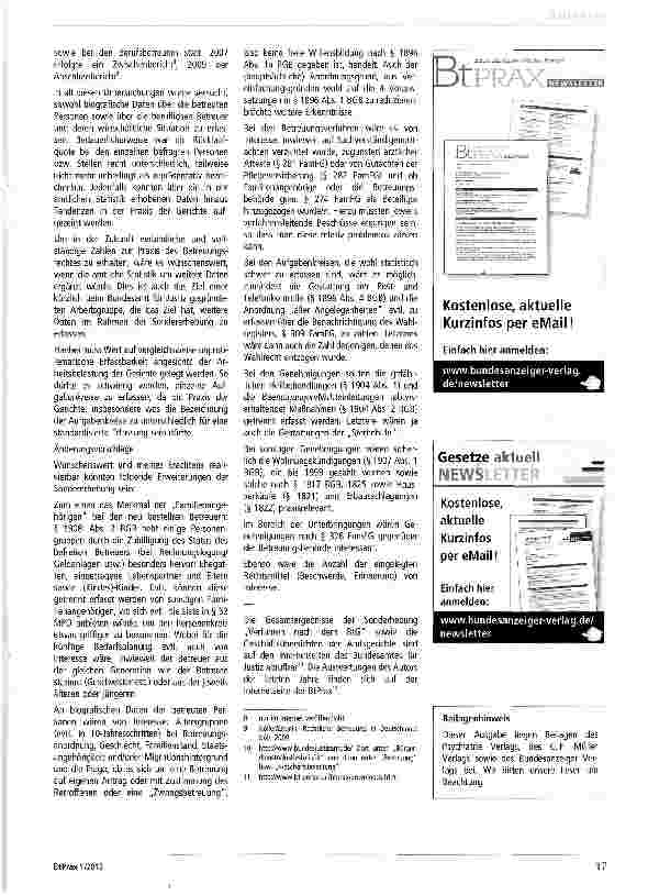 Vorschauseite 3: 20 Jahre Betreuungsstatistik Anmerkungen und Wünsche