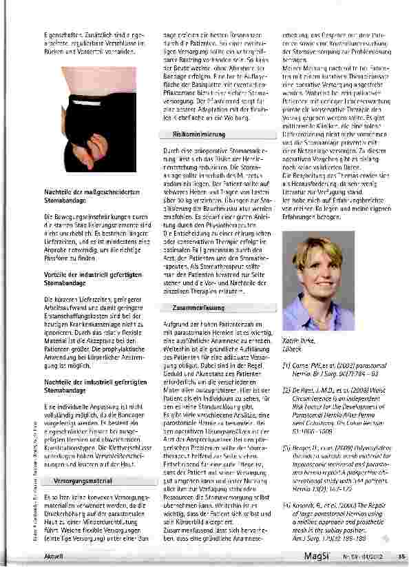 Vorschauseite 3: Versorgung parastomaler Hernien