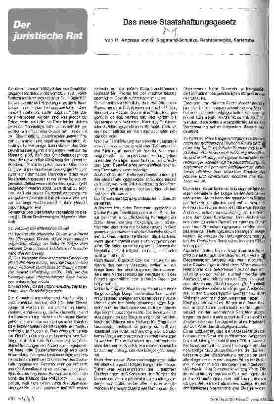 Vorschauseite 1: Das neue Staatshaftungsgesetz
