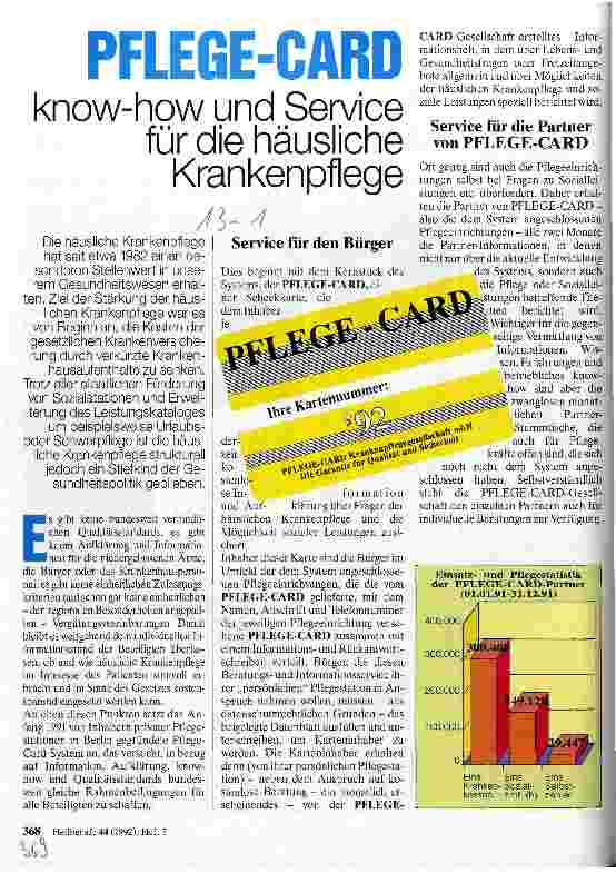 Vorschauseite 1: Pflege-Card - know-how und Service für die häusliche Krankenpflege
