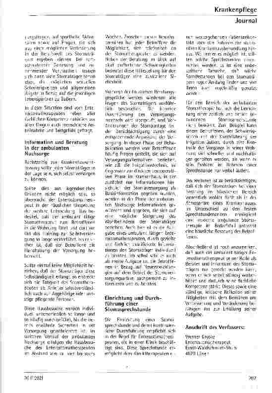 Vorschauseite 2: Information und Beratung von Stomapatienten durch den Sanitätsfachhandel