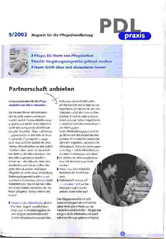 Vorschauseite 1: Partnerschaft anbieten