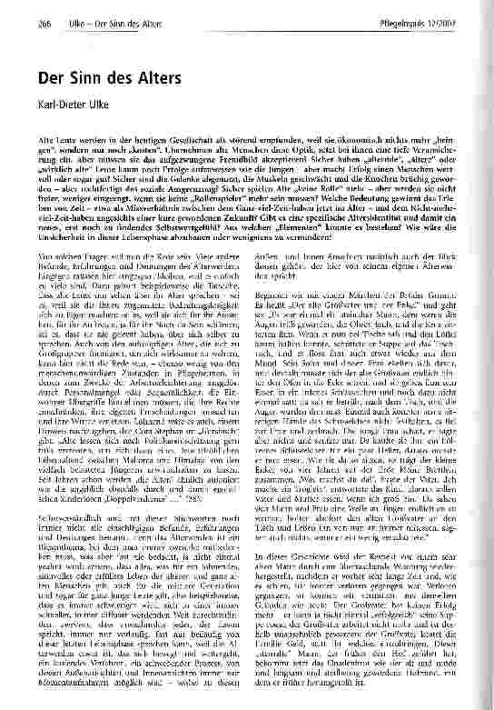 Vorschauseite 1: Der Sinn des Alters