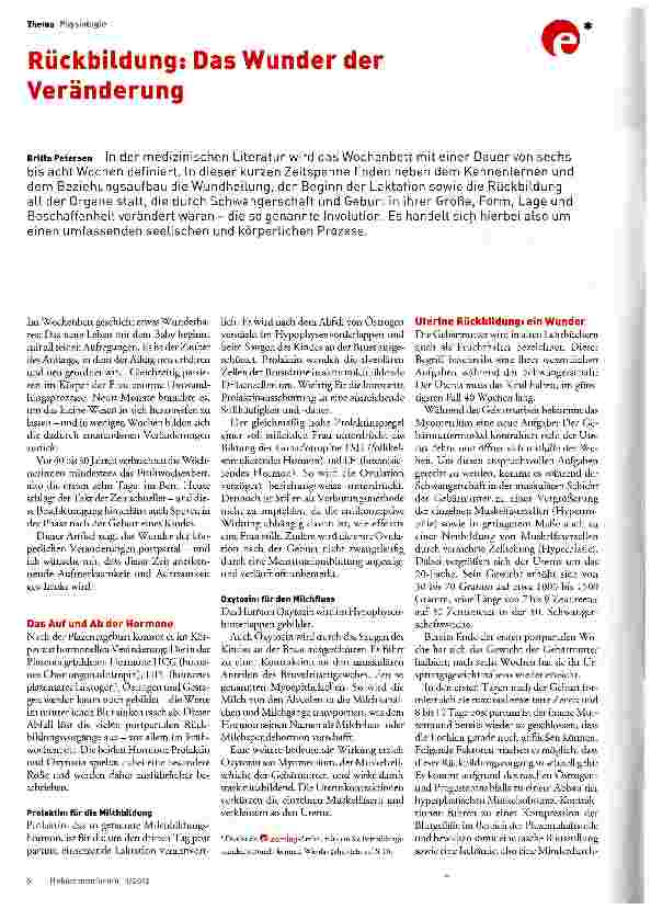 Vorschauseite 1: Rückbildung: Das Wunder der Veränderung