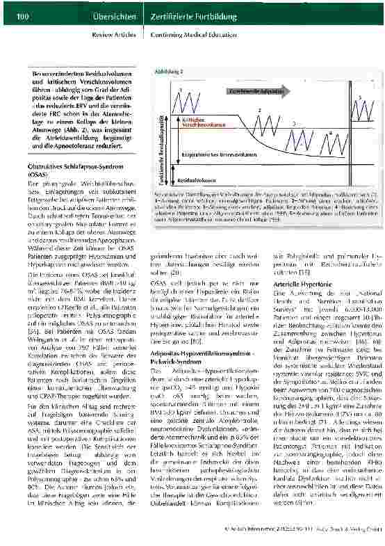 Vorschauseite 5: Die anästhesiologische Versorgung bei bariatrischen Eingriffen
