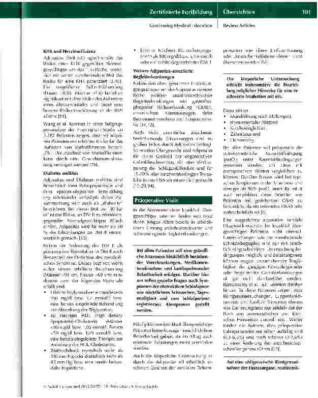 Vorschauseite 6: Die anästhesiologische Versorgung bei bariatrischen Eingriffen