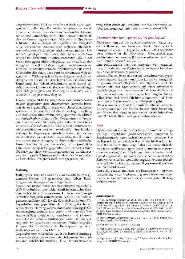 Vorschauseite 4: Hygienebeauftragte Ärzte im Krankenhaus