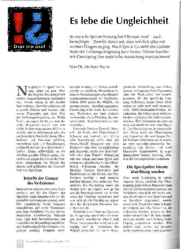 Vorschauseite 1: Es lebe die Ungleichheit