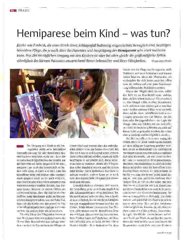 Vorschauseite 1: Hemiparese beim Kind - was tun?