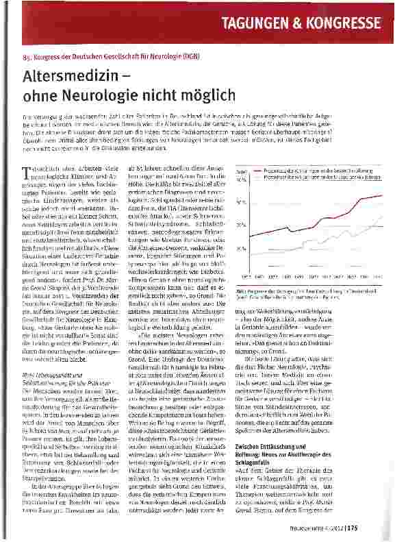 Vorschauseite 1: Altersmedizin -ohne Neurologie nicht möglich