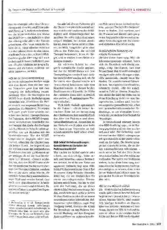 Vorschauseite 3: Altersmedizin -ohne Neurologie nicht möglich
