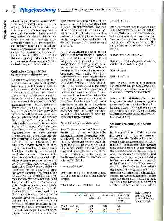 Vorschauseite 6: Die Rolle systematischer Übersichtsarbeiten in der evidenzbasierten Pflege Alles neu oder alles beim Alten?