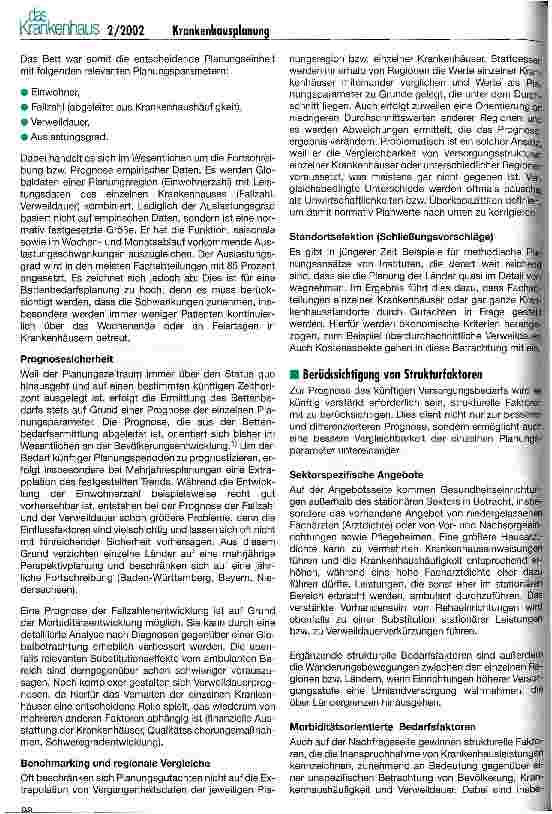 Vorschauseite 3: Die Zukunft der Krankenhausplanung nach der DRG-Einführung