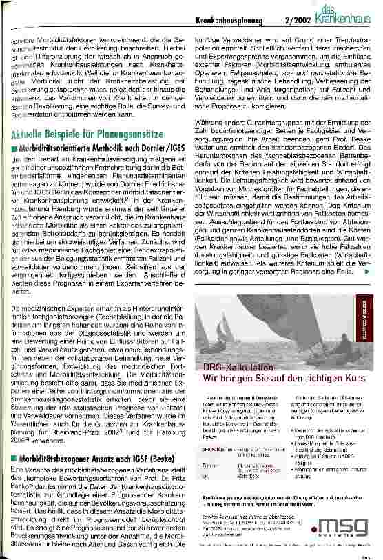 Vorschauseite 4: Die Zukunft der Krankenhausplanung nach der DRG-Einführung