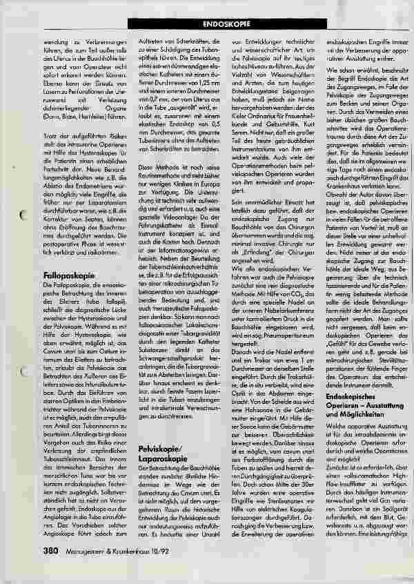 Vorschauseite 2: Die Endoskopie in der Gynäkologie
