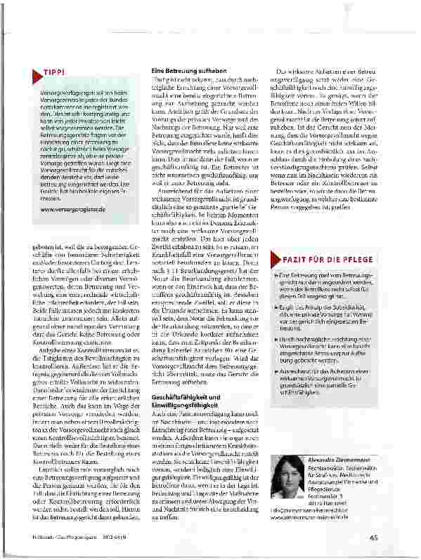 Vorschauseite 2: Es gibt sie: Wege aus der Betreuung