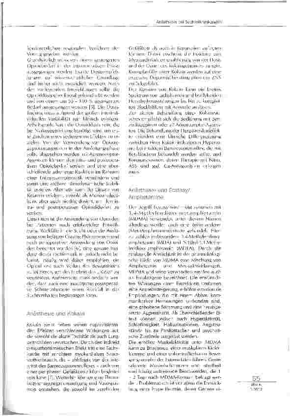 Vorschauseite 3: Anästhesie bei Suchterkrankung