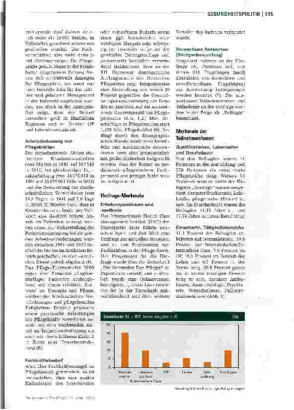 Vorschauseite 2: Arbeitssituation und Präferenzen in deutschen Krankenhäusern