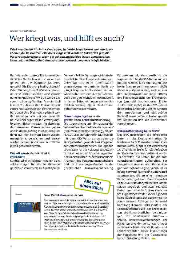 Vorschauseite 1: Wer kriegt was, und hilft es auch?