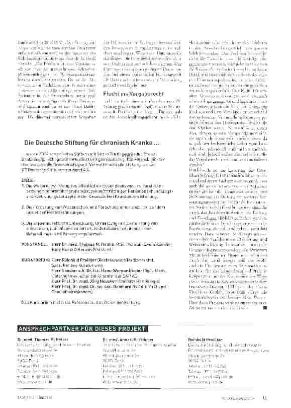 Vorschauseite 4: Stiftung als Kassenpartner-Erfolgskonzept für hochwertige Patientenversorgung