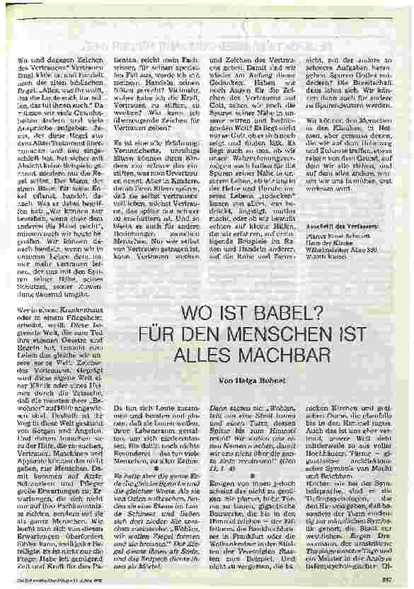 Vorschauseite 2: Vertrauen und Handeln