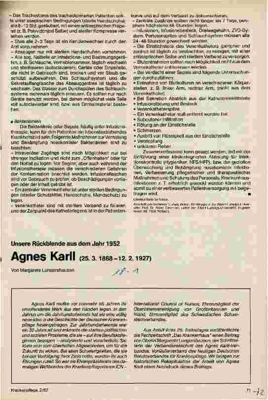 Vorschauseite 1: Agnes Karll
