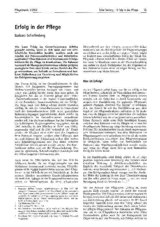 Vorschauseite 1: Erfolg in der Pflege