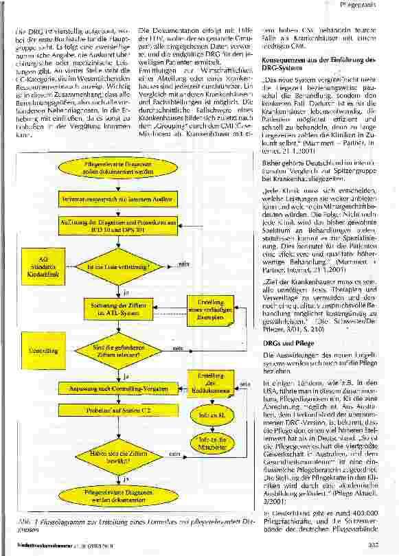 Vorschauseite 2: Dokumantation von Pflegeproblemen und pflegerelevanten Diagnosen bei dem neuen pauschalierten Abrechnungssystem DRG