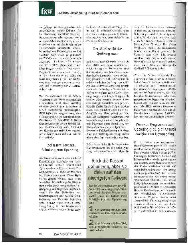 Vorschauseite 3: Die DRG-Abrechnung muss MDK-sicher sein