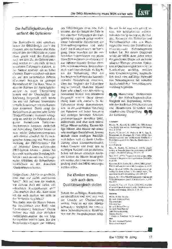 Vorschauseite 4: Die DRG-Abrechnung muss MDK-sicher sein