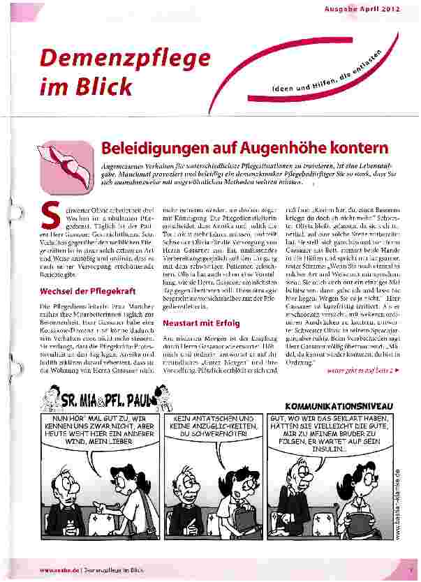 Vorschauseite 1: Beleidigungen auf Augenhöhe kontern