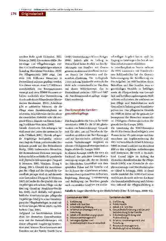 Vorschauseite 2: Die WHO-Pllotstudie zur Family Health Nurse in Deutschland: Sichtweisen von Familien zur Familien gesundheitspflege - Eine qualitative Untersuchung