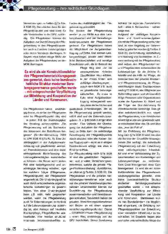 Vorschauseite 3: Pflegeberatung - ihre rechtlichen Grundlagen