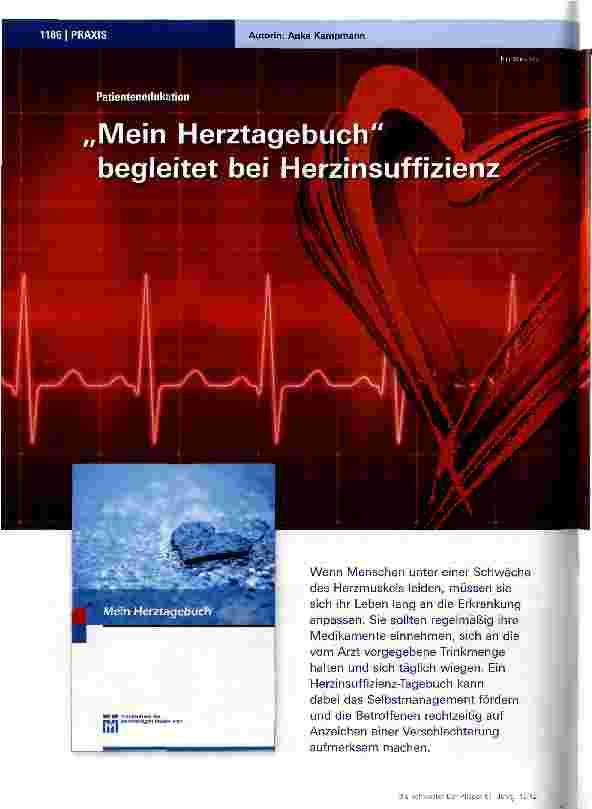 Vorschauseite 1: Mein Herztagebuch begleitet bei Herzinsuffizi