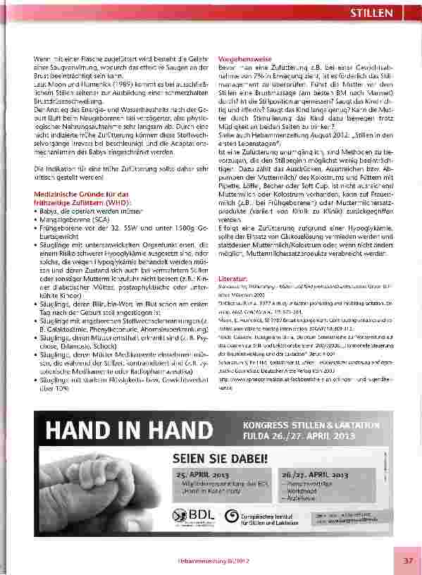 Vorschauseite 2: Zufüttern in den ersten Lebenstagen