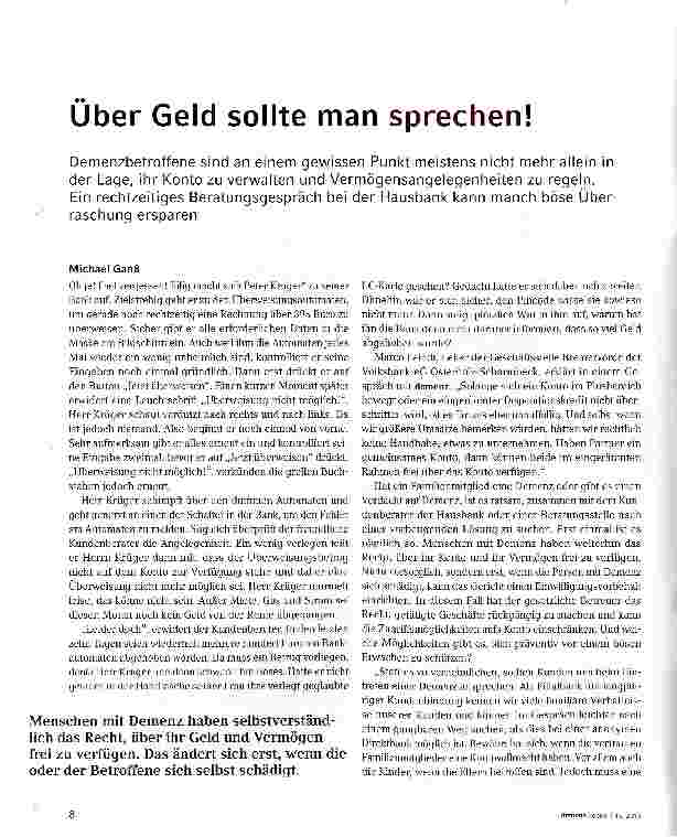 Vorschauseite 1: Über Geld sollte man sprechen!