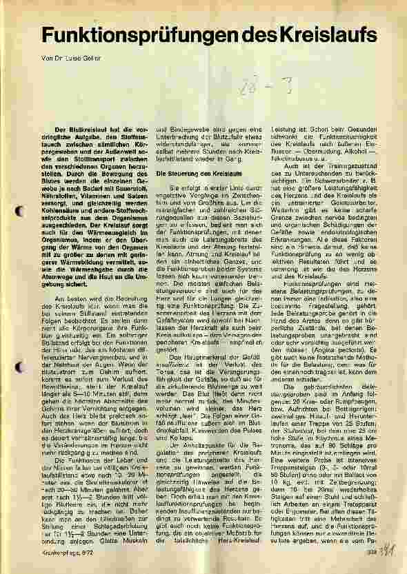 Vorschauseite 1: Funktionsprüfungen des Kreislaufs