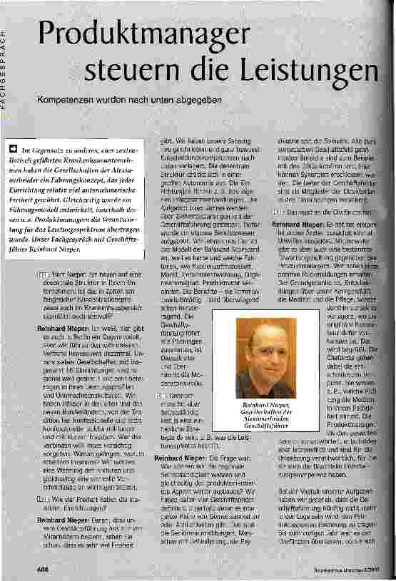 Vorschauseite 1: Produktmanager steuern die Leistungen Kompetenzen wurden nach unten abgegeben