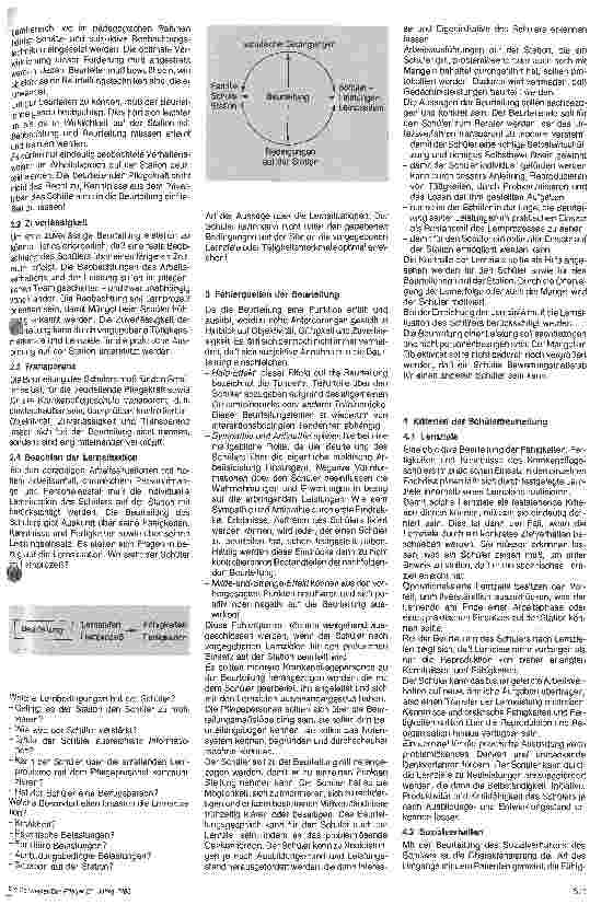 Vorschauseite 2: Erarbeitung von Beurteilungsbögen für Krankenpflegerschülerinnen und Schüler