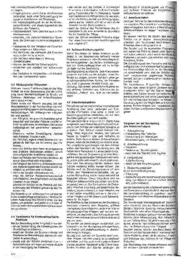 Vorschauseite 3: Erarbeitung von Beurteilungsbögen für Krankenpflegerschülerinnen und Schüler